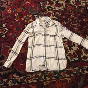 Old Navy Classic Shirt. White with navy stripes.